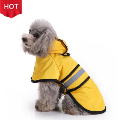 China Viable Wholesale Custom Dog Clothes Hoodie Large Safe Reflective Pet Clothes Waterproof Dog Raincoat for sale