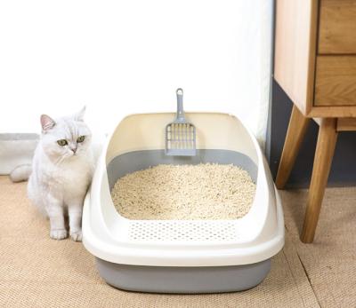 China Viable Large Size Portable Plastic Fully Enclosed Cat Litter Box Toilet With Scoop Cat Litter Box for sale