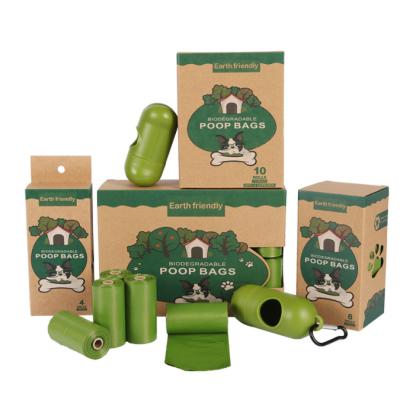 China 100% Biodegradable Compostable Sustainable Cornstarch Custom Dog Waste Bag With Dispenser Pet Poop Bag for sale