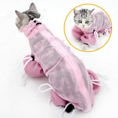 China Viable Bag Cat Product Professional Reusable Restraint Cat Washing Bag Pet Grooming for sale