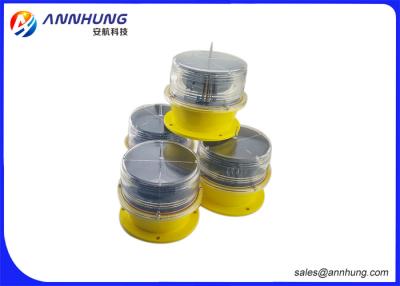 China Red Solar Marine Lantern / Marine Navigation Lights for Sea Warning for sale