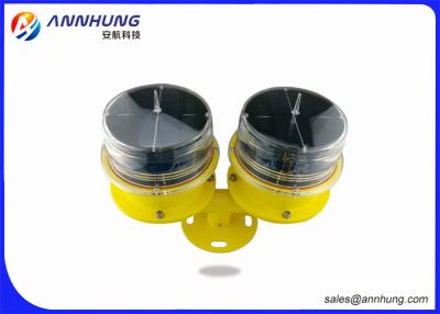 China LED Solar Aviation Obstruction Light Twin / Dual Low Intensity ICAO FAA L810 for sale