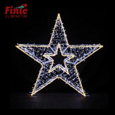 China FINIC LANDSCAPE Decorative String Light Fairy Starry Outdoor Starry Holiday IP65 Star Led 3D Pattern LED Strip Light for sale