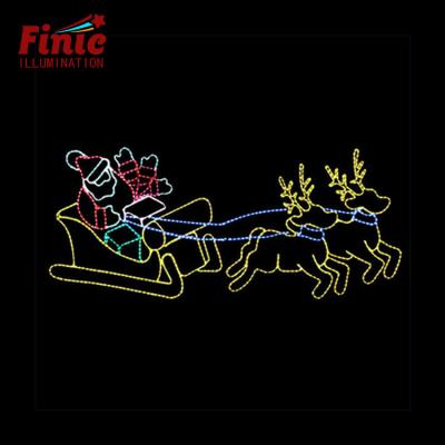 China LANDSCAPE FINIC Iluminaction Waterproof String Decor Pattern House Christmas 2d Sleigh Ip65 Led String Light for sale