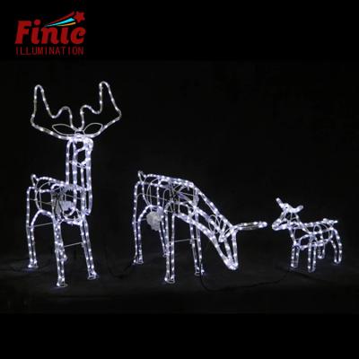 China New Design 3D Christmas Ip65 FINIC Waterproof String Deer Christmas Outdoor Led Decoration Pattern Lights for sale