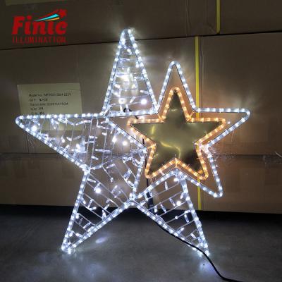 China Wholesale Light Commercial Use Luminous Fairy Rope All Festival IP65 Waterproof Outdoor Led Landscape 3D Star Pattern Light for sale