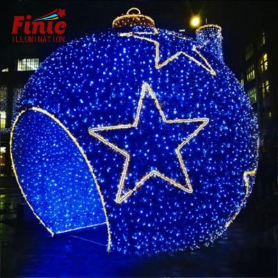 China Best High Brightness IP65 Commercial Square Led Festival Park Festival Christmas Decor Outdoor 3D Ball Pattern Light for sale