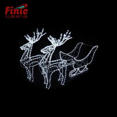 China 3M 4M 5M PVC Garland Commercial Use FINIC Commercial Use Volume Saving 3D Light 3D Decoration Yard Landscape LED Pattern Bendable Light for sale