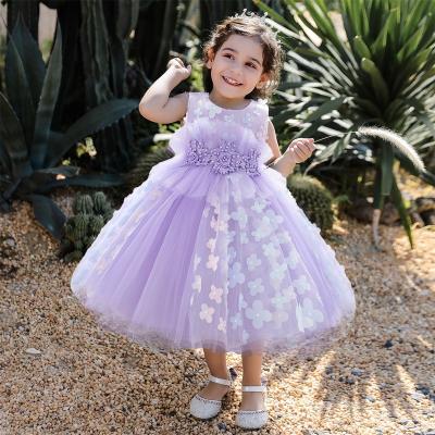 China MQATZ Washable Baptism Embroidery Wedding Party Dress Toddler Girls Elegant Princess Flower Dress Baby Girls for sale