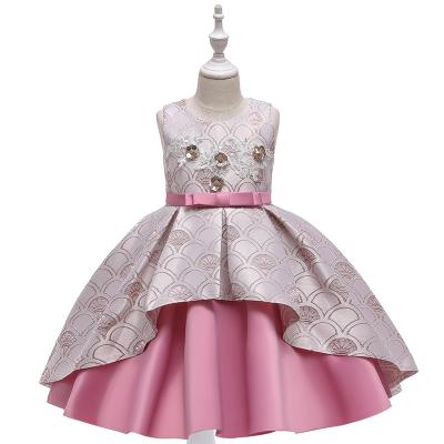 China Viable Wholesale Kids Clothes Kids Summer Dress Bridesmaid Satin Wedding Party Wear Dress for sale