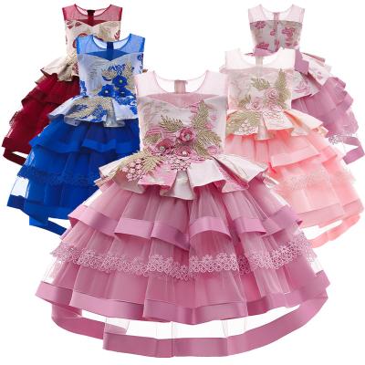 China MQATZ 2022 Latest Designs Kids Birthday Flower Flower Dress Kids Regular Wedding Princess Little Girl Dress for sale