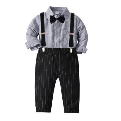 China Children's Wear Autumn All Cotton Baby Sets Anti-Shrink Clothes Kids Wedding Party Suits For Boys for sale