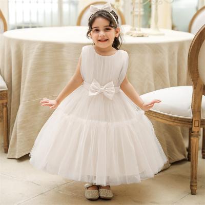 China Viable High Quality Kids Birthday Party Dress Netting Dress Design With Free Headband Babies Ruffle Dress Dress for sale