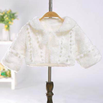 China New Fashion Sustainable Children Coat Baby Jackets Kids Fur Bolero PJ011 for sale