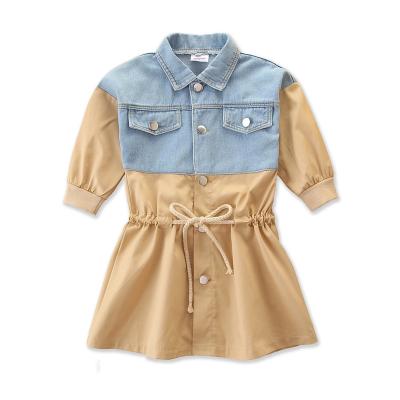 China Viable Girls Casual Long Sleeve Dress Fashion Autumn Style Denim Princess Korean Dress 203037 for sale