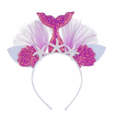 China Lovely Breathable Girls Hair Band Dress Up Party Accessories Kids Hair Decoration For Party Mermaid Dress for sale