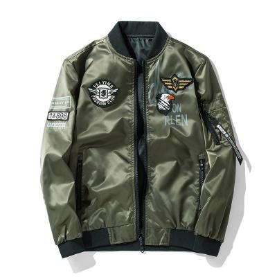 China Trend Men's Autumn Spring Flight Suit Baseball Double-sided Embroidered Uniform Plus Size Tooling Jacket for sale