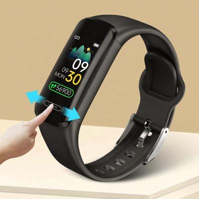 China Cheap Touch Screen Factory Price Heart Rate Monitor Smart Watch IWO Body Temperature Test Smart Bracelet V101 For Android Phone And Iphone for sale