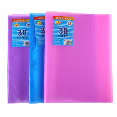 China Eco-friendly Transparent And Soft A4 PP Promotional Colorful Functional Display Book Inside Clear Bag Compendium for sale