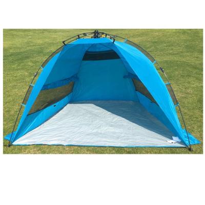 China Large Diagonal Bracing Type Pop Up Beach Tent With Umbrella Fiberglass Poles for sale