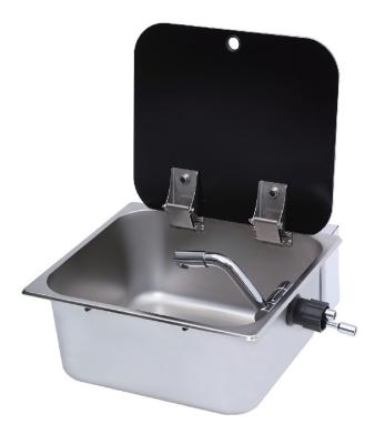 China Faucetless RV Kitchen Stainless Steel Sink With Tempered Glass Cover Is Clean And Durable for sale