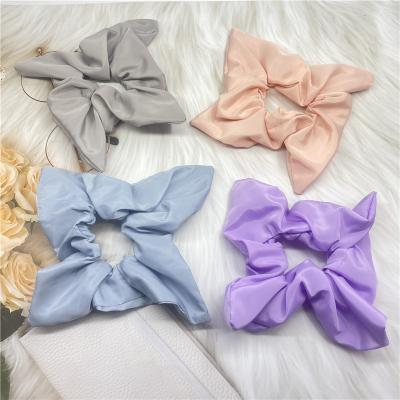 China Sweet Korean New Product Large Intestine Ring Hair Rope Candy Color Cloth Square Hair Accessories for sale