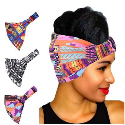 China Other New Style Temperament Fashion Personality Printed Yoga Sports Wide Brim Women's Headband for sale