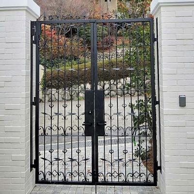 China Easily Assembled Fine Sanding Aluminum Laser Cut Fence Art lpowder Coated All Weather Garden Gates for sale