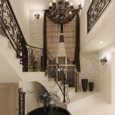 China Modern Design Traditional Indoor Steel Wood Prefab Stairs for sale