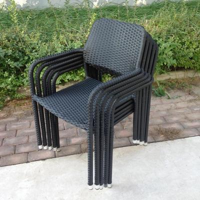 China Best Seller Modern All Weather Patio Garden Rattan Stackable Chair for sale