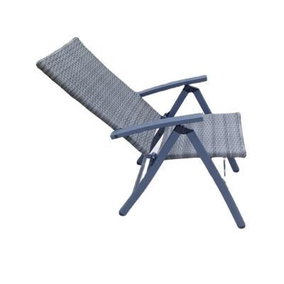 China Folding Back Rattan Flat Pack Adjustable Aluminum Folding Outdoor Garden Furniture for sale