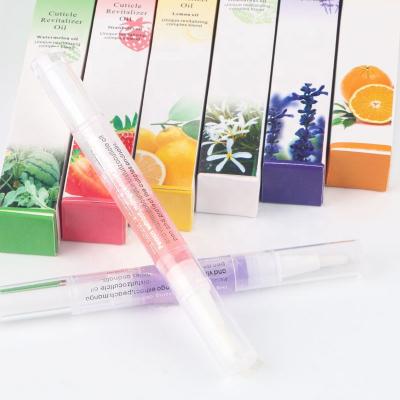 China OEM Nail Repair Oil Peach Strawberry Rose Strawberry Manicure Flower Twist Brush Nail Repair Tool Cuticle Removal Oil Pen for sale