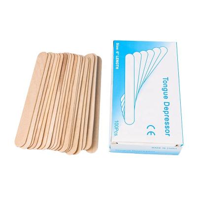 China Wooden Disposable Wax Applicator Sticks Wax Spatulas Hair Removal Wooden Body Wooden Spatula For Waxing for sale