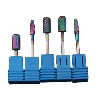 China Professional Stainless Steel Nail Carbide Drill Bit Diamond Bits Nail Drill Bits Colorful Tungsten Carbide Nail Drill Bits for sale