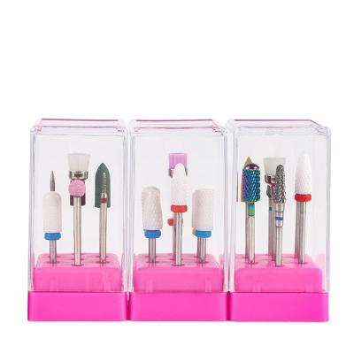 China Special Nail Polish Head Grinding Brush For Nail Drill Tungsten Ceramic Alloy Set Nail Polisher Head Nail Polishing Master Drill Bit for sale