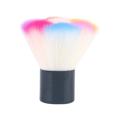 China Colorful Finger Nail Art Acrylic Powder Remover Cleaning Tool Nail Brush Cleaner Nail Dust Brush for sale