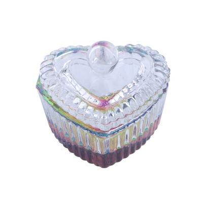 China Holographic Crystal Glass Dappen Dish Nail Art Acrylic Glass Heart Dappen Dish for sale