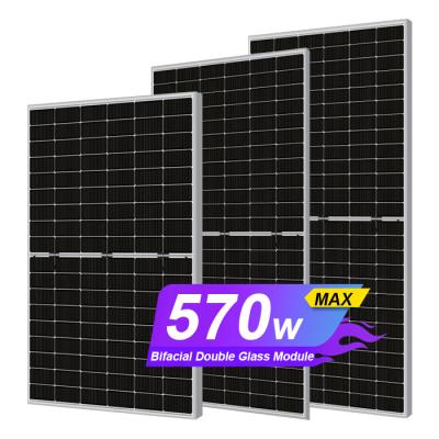 China Factory IEC61730 Solar Monocrystalline Solar Panel 540 550 560 570 watt price wp solar panels with white backsheet for home use for sale