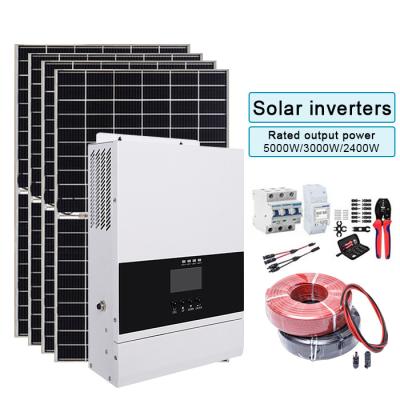 China Solar Power System Home Hybrid Inverter 5kw 10kw PV Input Voltage Parallel Inverter 60v 230v AC Mppt Function SPF 5000 ES Solar Inverter Kit for sale