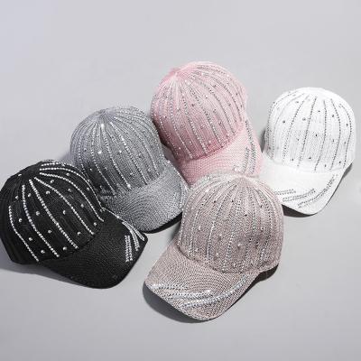 China 2021 Wholesale Bling Rhinestone Hats COMMON, Bling Hat Women Baseball, Bling Hats Baseball for sale