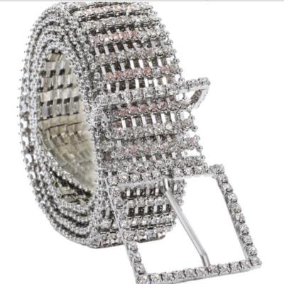 China Fashion.Casual Fashion Design Women Belt Rhinestone Belt Buckles 2021 New for sale