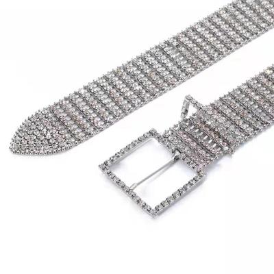 China Fashion.Casual Fashion Design Women Belt Rhinestone Belt Buckles 2021 New for sale