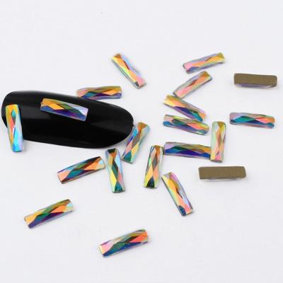 China Easy Apply AB Nail Stone Strip Shaped Crystal Crystal,Faux Nail Stone,New 3d Nail Art Sticker For Nail Art Decoration for sale