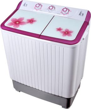 China Colorful Twin Tub Semi Automatic Washing Machine 7kg  With Plastic Body Tempered Glass for sale