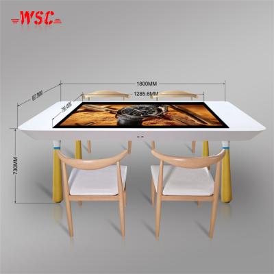 China 2020 Newest Model Indoor Smart Coffee Table With Multi Touch Interactive Capacitive Touch Advertising Player Smart Table for sale