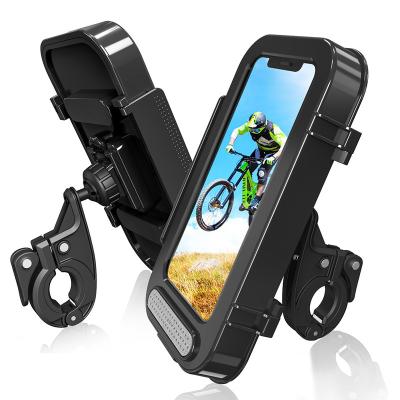 China Adjustable Waterproof Cell Phone Stand Mount Bicycle Phone Holder for iphone huawei samsung Smart Mobile Bike Front Bag for sale