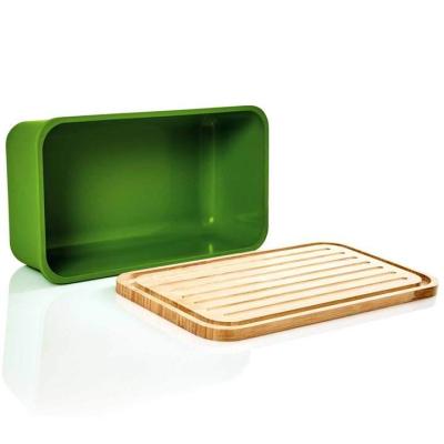 China Bamboo Folding Fiber Food Containers Ecology Bamboo Bread Box Biobased Fiber Breadbox for sale