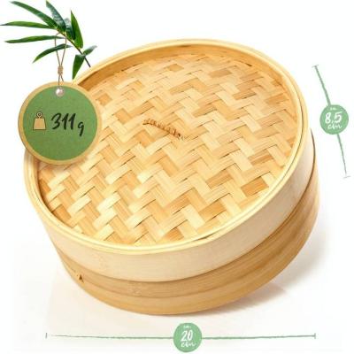 China Sustainable Wholesale Different Size Bamboo Steamer Basket Bamboo Steamer for sale