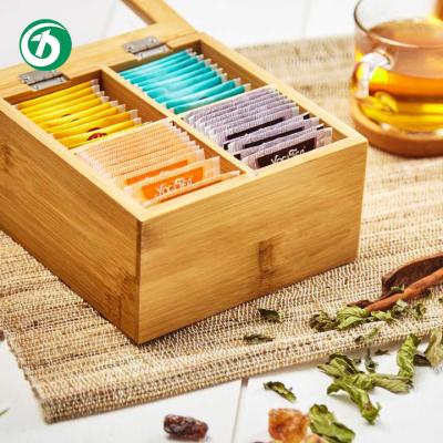 China Freshness Keeping Tea Bag Organizer Tea Bag Organizer Bamboo Bamboo With Drawer for sale