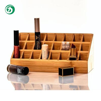 China Freshness Preservation Lipstick Storage Box Bamboo Cosmetics Storage Box for sale